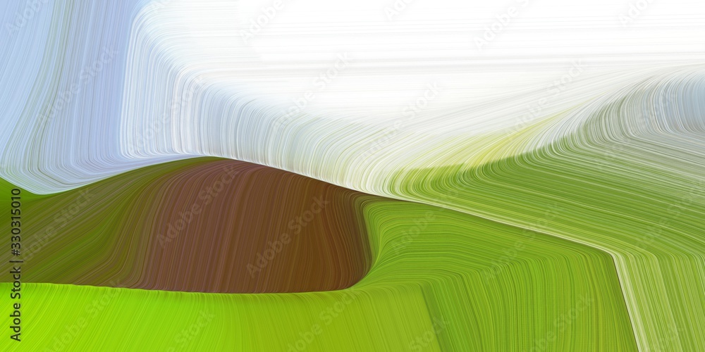 Poster canvas background graphic with modern waves background design with light gray, olive drab and brown 