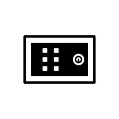 safe box icon design, flat style icon collection