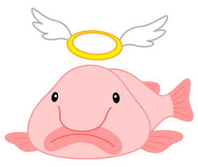 ブロブフィッシュ（ニュウドウカジカ）イラスト ベクター