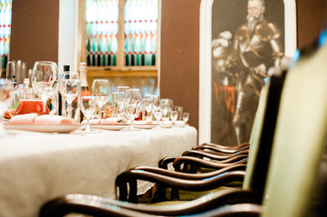 table set for dinner