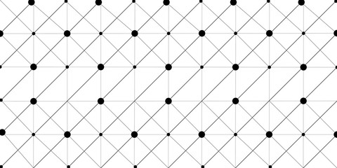 Geometric black line connection with dot abstract textured pattern white background for add text or image.