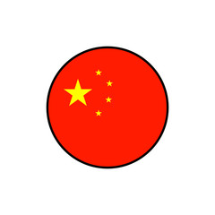 China flag in circle icon