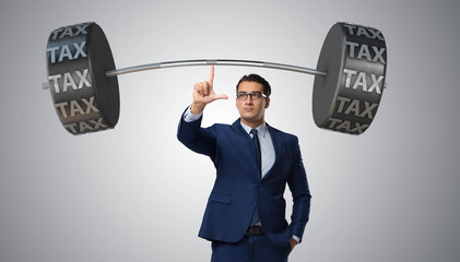 Businessman under heavy burden of taxes
