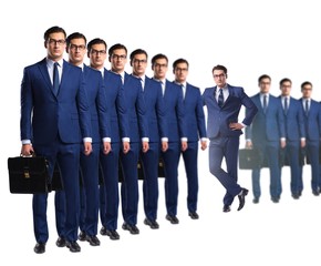 Fototapeta premium Standing out from the crown concept with businessman