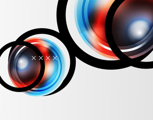 Abstract background - glossy glass bubbles, abstract sphere shapes. Vector Illustration For Wallpaper, Banner, Background, Card, Book Illustration, landing page