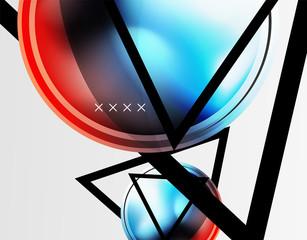 Abstract background - glossy glass bubbles, abstract sphere shapes. Vector Illustration For Wallpaper, Banner, Background, Card, Book Illustration, landing page