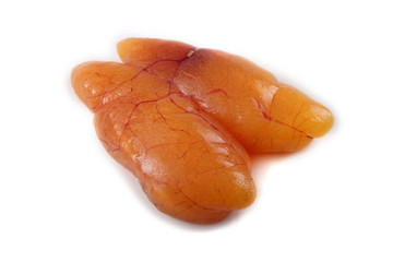 Saffron cod isolated on white