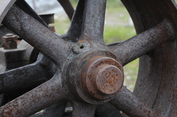 detail of old wheel