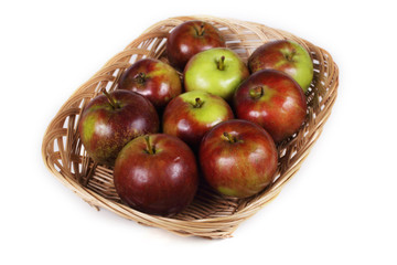 Organic apples isolated on white
