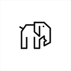 Simple and minimal elephant logo , design logo line elephant 