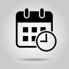 カレンダーと時計のアイコン