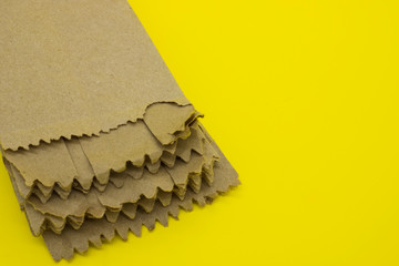 Paper bag to pack, biodegradable and friendly to the environment because it is recycled
