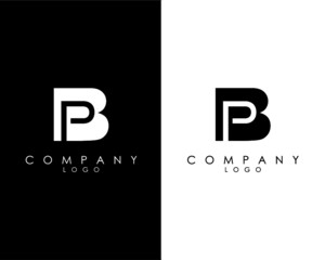 Initial Letters BP, PB abstract company Logo Design vector