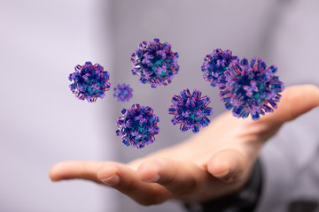 contagious coronavirus pandemic, dangerous virus outbreak 3d.