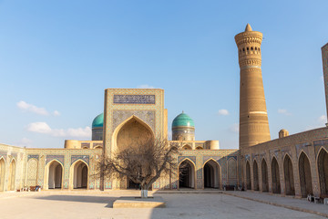 Fototapeta na wymiar Kalyan mosque, POI Kalyan architectural complex, Bukhara city, Uzbekistan.