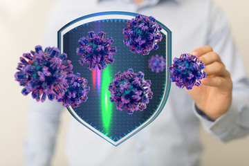 contagious coronavirus pandemic, dangerous virus outbreak 3d.