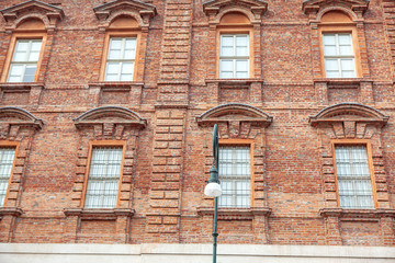 old style house made by red bricks 