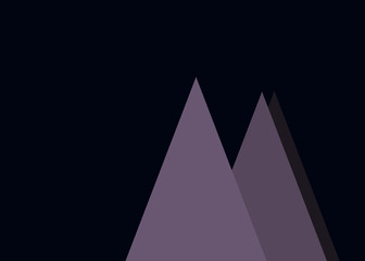 Mountains Panorame Abstract Random Placed Generative Art background illustration