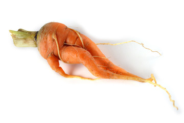 Funny ugly carrot man