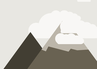 Mountains Panorame Abstract Random Placed Generative Art background illustration