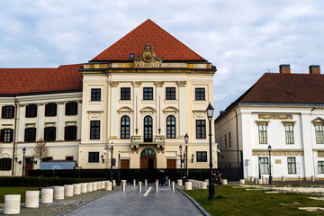 he Budapest castle district with important buildings. The National Dance Theater. © Sulugiuc