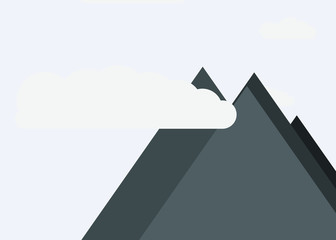 Mountains Panorame Abstract Random Placed Generative Art background illustration
