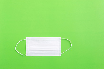 Protection mask filter on green background