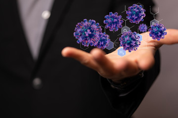 contagious coronavirus pandemic, dangerous virus outbreak 3d.