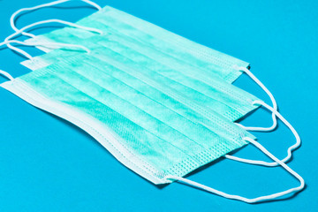 Protective face masks. Medical masks
