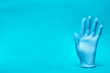 Nitrile or latex gloves. Medical gloves. Infection protective gloves