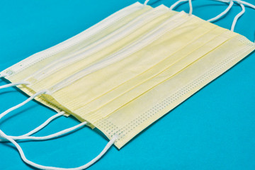 Protective face masks. Medical masks
