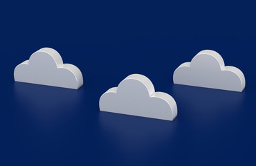 Cloud internet technology concept, illustration of creative digital interface and network web service.