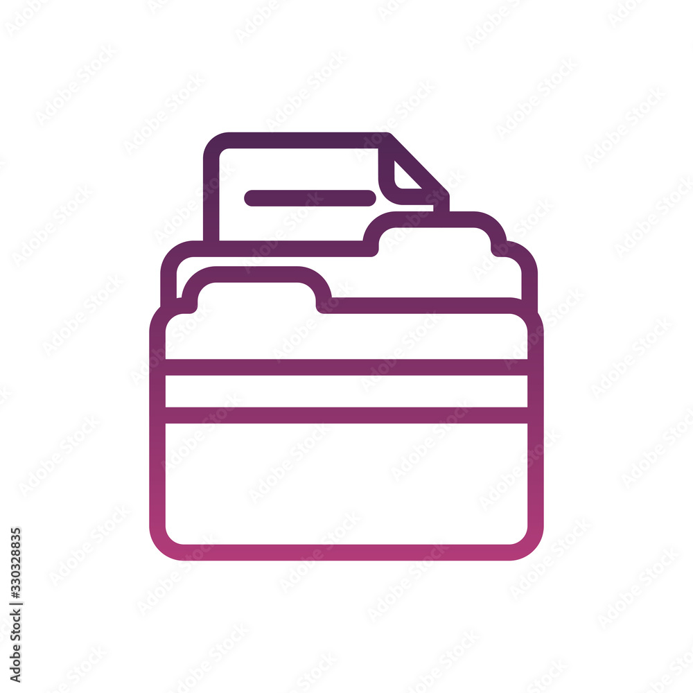 Poster folder file document line style