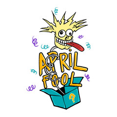 Vector illustration of funny april fool's day