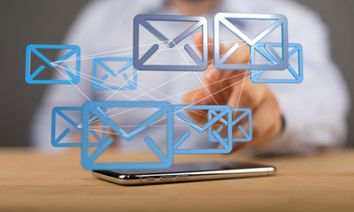 Online people network. Using internet for communication..