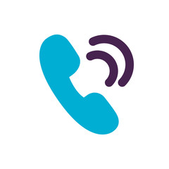 telephone communication device flat style icon