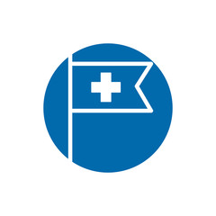 medical cross symbol block style
