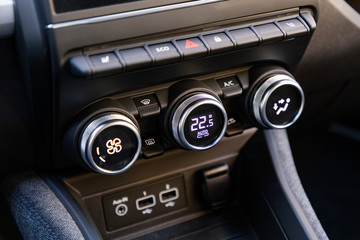 Fototapeta premium Air-condition controls in interior of a car