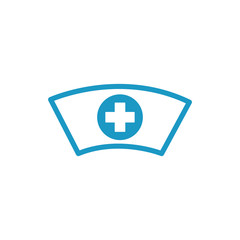nurse hat with medical cross line style icon
