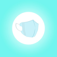 Safety sign, Wear dust mask.Medical mask icon isolated.Safety breathing masks.