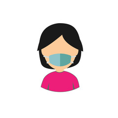 Safety sign, Wear dust mask.Medical mask icon isolated.Safety breathing masks.