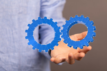 Gear With Success Concept digital.