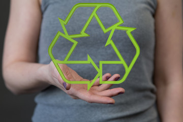 Minimal nature concept.Think Green.Ecology Concept. Environmentally friendly planet.