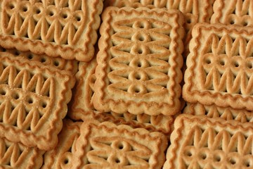Delicious cookies for Breakfast close up view