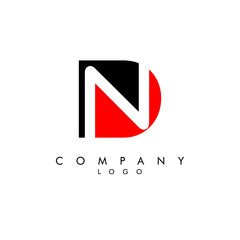 Letters dn, nd Company logo design icon vector