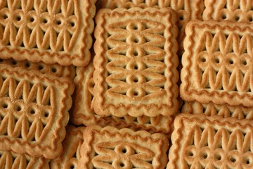 Delicious cookies for Breakfast close up view