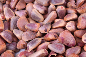 Obraz premium Cedar nuts background