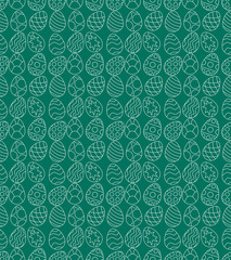 Vector seamless pattern with decorative eggs.Easter holiday. Background colorful template for website, print on fabric, gift wrap and wallpaper