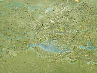Abstract background. Art of nature, waste water surface. It's look like oil paint fluid of green and blue colour.