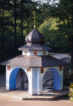 Well of Holy Spring next to Holy Mount Grabarka, the most important location of Orthodox worship in Poland